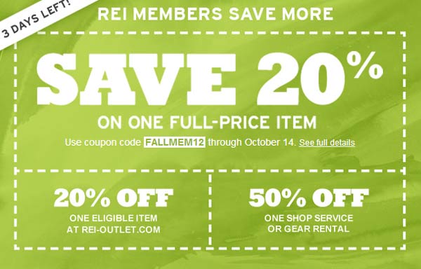 But REI is hosting a special deal right now , the kind of deal I ...