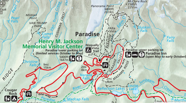 VIAJE DE UN D A Senderismo En El Para So Del Monte Rainier Info Cafe   Map Paradisetrails 